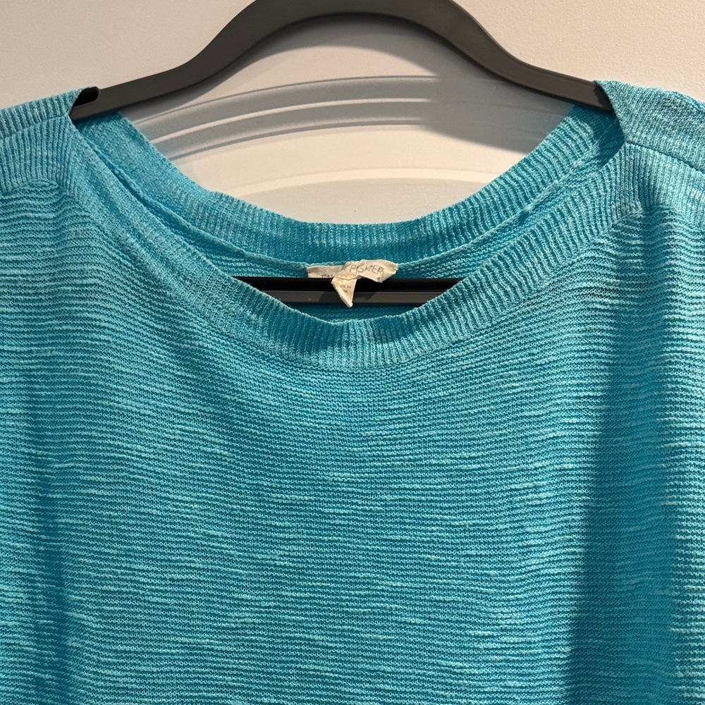 Eileen Fisher shirt/sweater. Beautiful turquoise. Womens XL. Good used cond. - Picture 4 of 8
